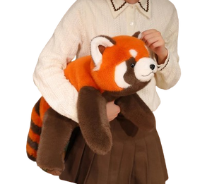 plush red panda and fox